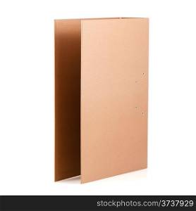 One brown binder isolated on white background.