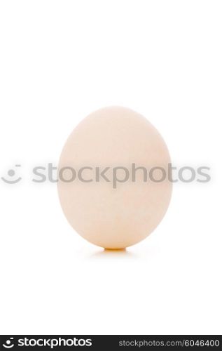 One egg isolated on the white background