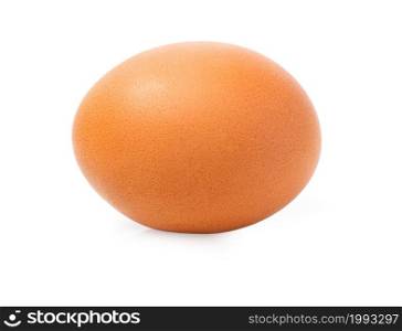 one egg isolated on white background