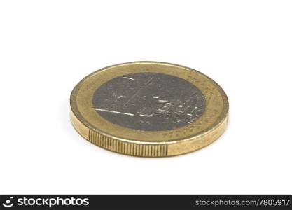 one euro coin - isolated on white