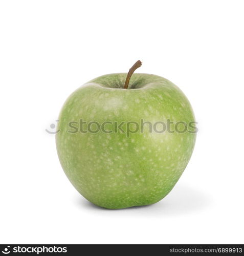 One green apple isolated on a white background clipping path.. one green apple isolated on a white background clipping path