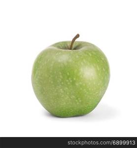 One green apple isolated on a white background clipping path.. one green apple isolated on a white background clipping path