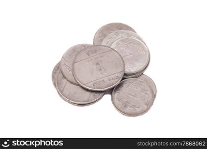 one Indian Rupee coins