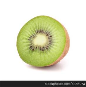 One kiwi fruit half isolated on white background cutout