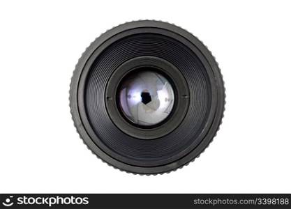 One lens isolated on white