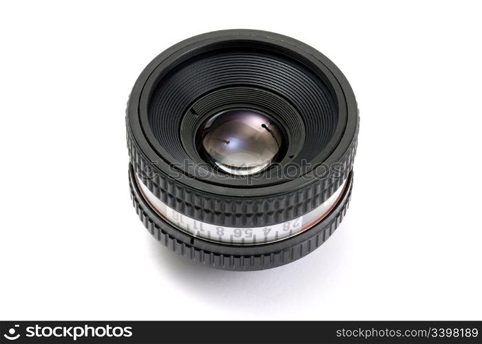 One lens isolated on white