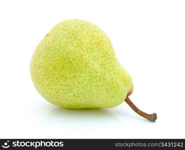 One pear isolated on white background. Pear