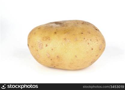 one potato isolated on white background