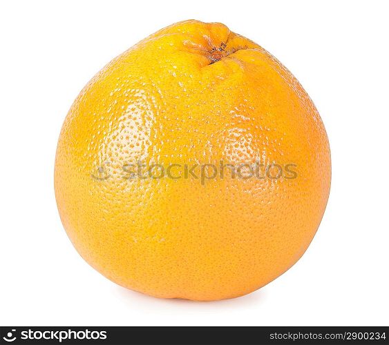 One ripe grapefruit on a white background