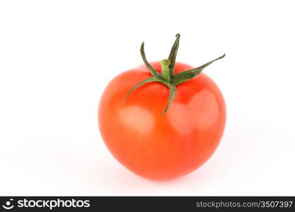 one tomato isolated on white background