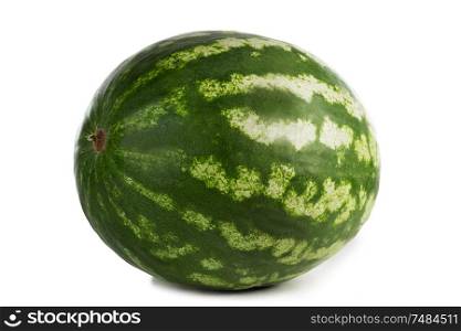 One watermelon isolated on white background. Watermelon isolated on white