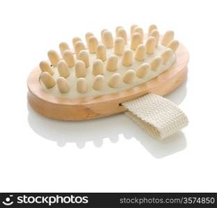 one wooden massager isolated