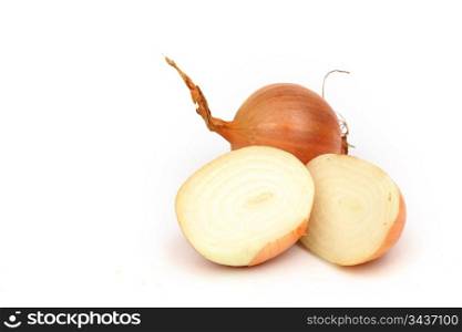 onion pile isolated on white