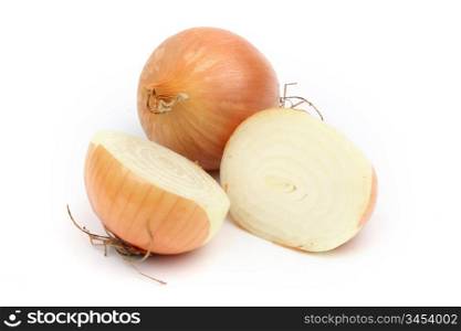 onion pile isolated on white