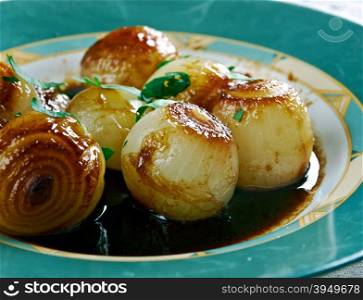 Onions in a Balsamic Vinegar. close up