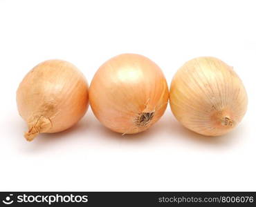 onions on a white background