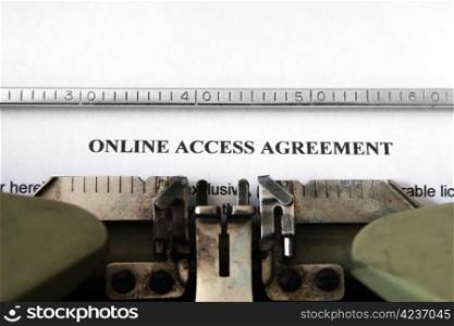 Online access agreement