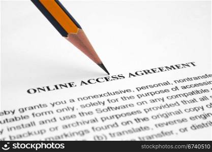 Online access agreement