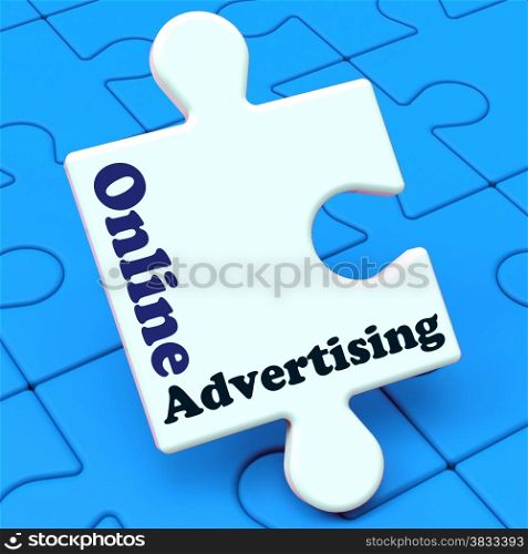 . Online Advertising Showing Traffic Building Website Promotions And Adverts