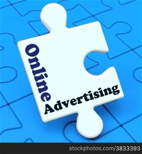 . Online Advertising Showing Traffic Building Website Promotions And Adverts