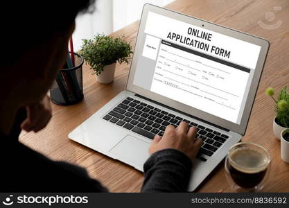 Online application form for modish registration on the internet website. Online application form for modish registration