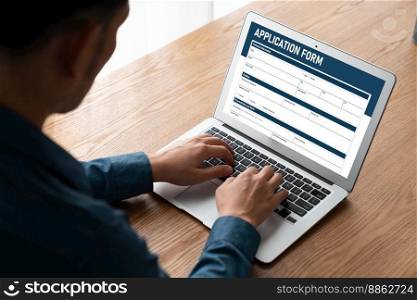 Online application form for modish registration on the internet website. Online application form for modish registration