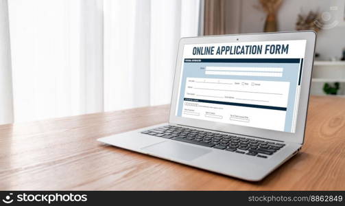 Online application form for modish registration on the internet website. Online application form for modish registration