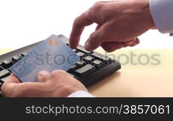 Online Banking, Computer und Kreditkarte