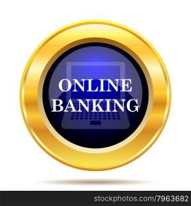 Online banking icon. Internet button on white background.
