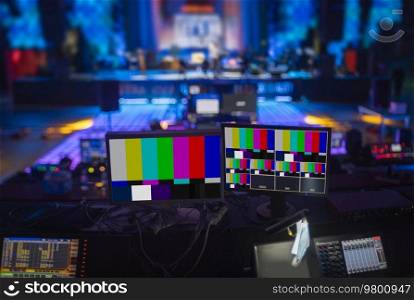 online broadcast of the event.TV studio