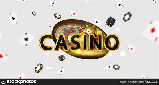 Online casino. Smartphone or mobile phone, slot machine, casino chips flying realistic tokens for gambling, cash for roulette or poker,