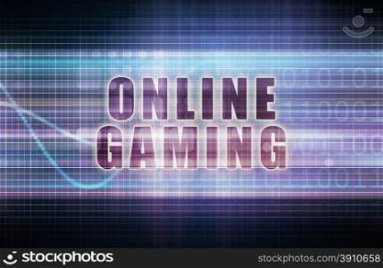 Online Gaming on a Tech Business Chart Art