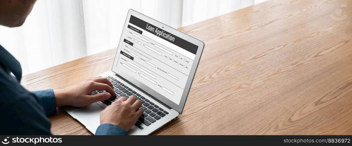 Online loan application form for modish digital information collection on the internet network. Online loan application form for modish digital information collection