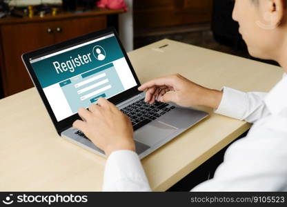 Online registration form for modish form filling on the internet website. Online registration form for modish form filling