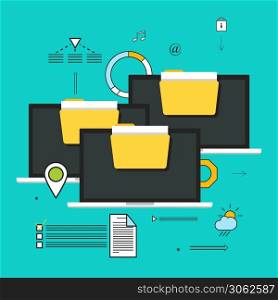Online services concept. Web design, design, e-commerce, marketing. . Web design, design, e-commerce, marketing. illustration. Online services concept.