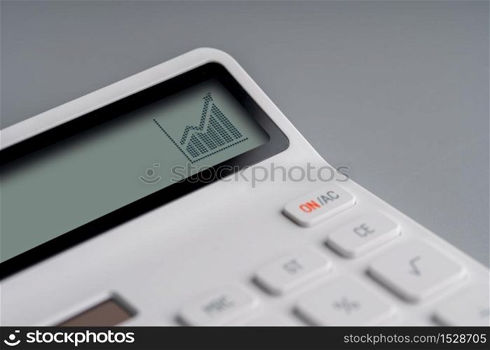 Online shopping & business icon on white calculator