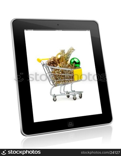 Online shopping. Christmas shopping on internet. xmas shopping