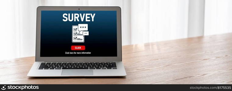 Online survey form for modish digital information collection on the internet network. Online survey form for modish digital information collection