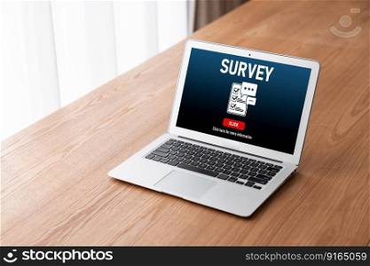 Online survey form for modish digital information collection on the internet network. Online survey form for modish digital information collection