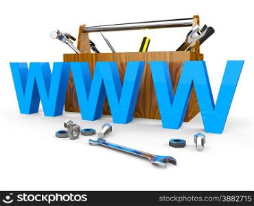 Online Tools Indicating World Wide Web And Website