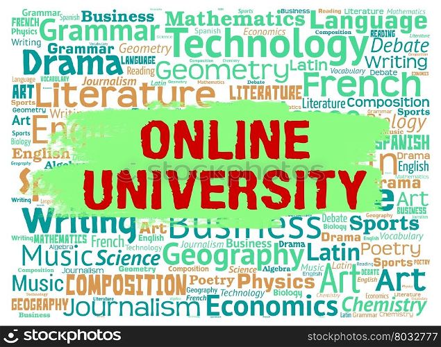 Online University Representing Educational Establishment And Study