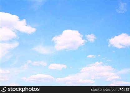 Only blue sky with clouds, may be used as background