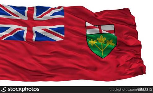 Ontario City Flag, Country Canada, Isolated On White Background. Ontario City Flag, Canada, Isolated On White Background