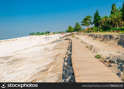 ood flooring to the attraction of Pamukkale and the crowd of tourists