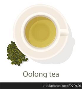 Oolong tea icon. Cartoon illustration of oolong tea vector icon for web. Oolong tea icon, cartoon style