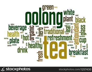Oolong tea word cloud