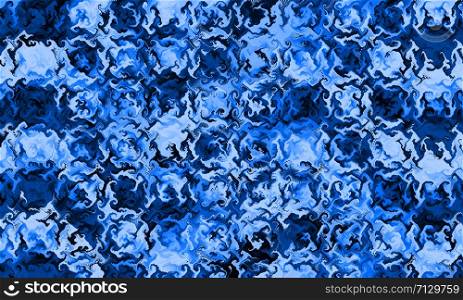Op Art Seamless Waves Texture Blue Black and White