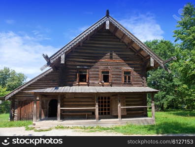 Open-air museum of ancient wooden architecture. Russia. Vitoslavlitsy, Great Novgorod