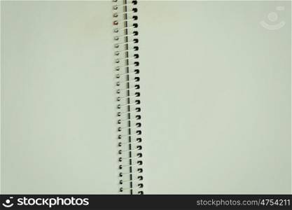 Open blank notebook for write your text