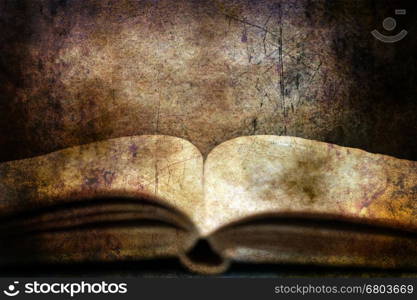 Open book against grunge background